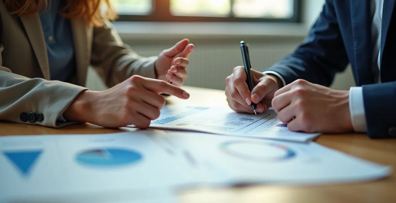 Professionelle Beratungssituation zwischen Datenschutzbeauftragtem und Mitarbeiter