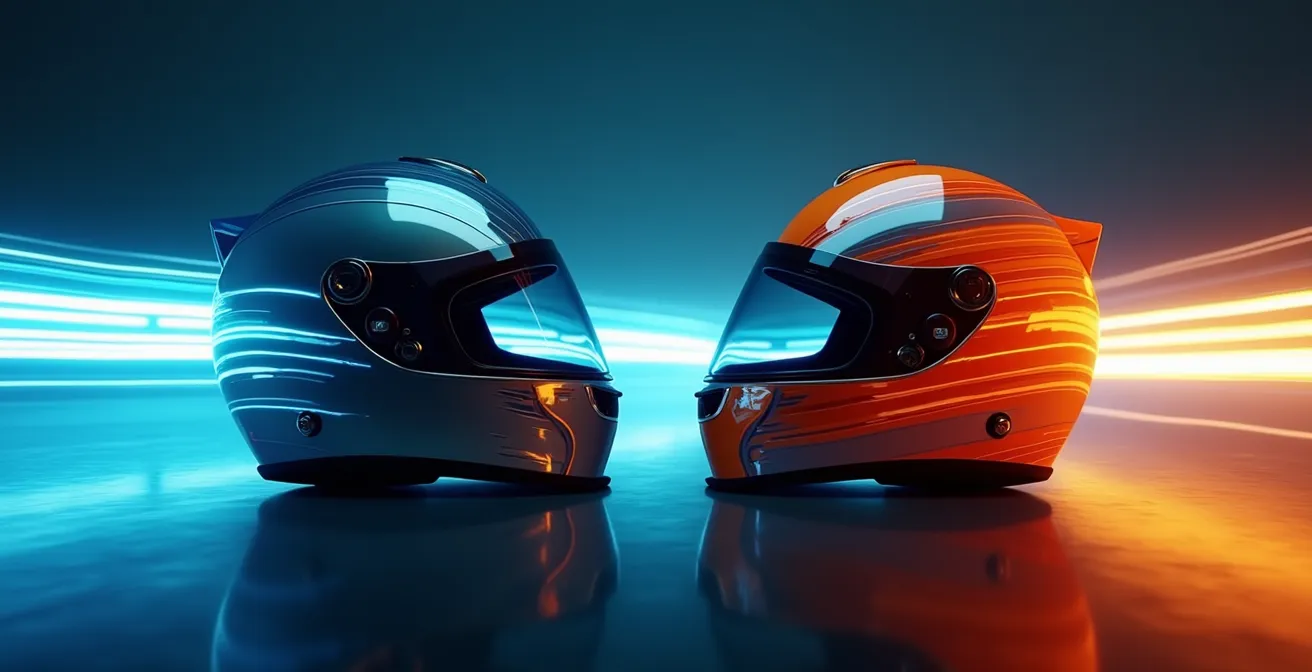 Ghost-Car-Referenz und Telemetrie-Overlay auf der Rennstrecke