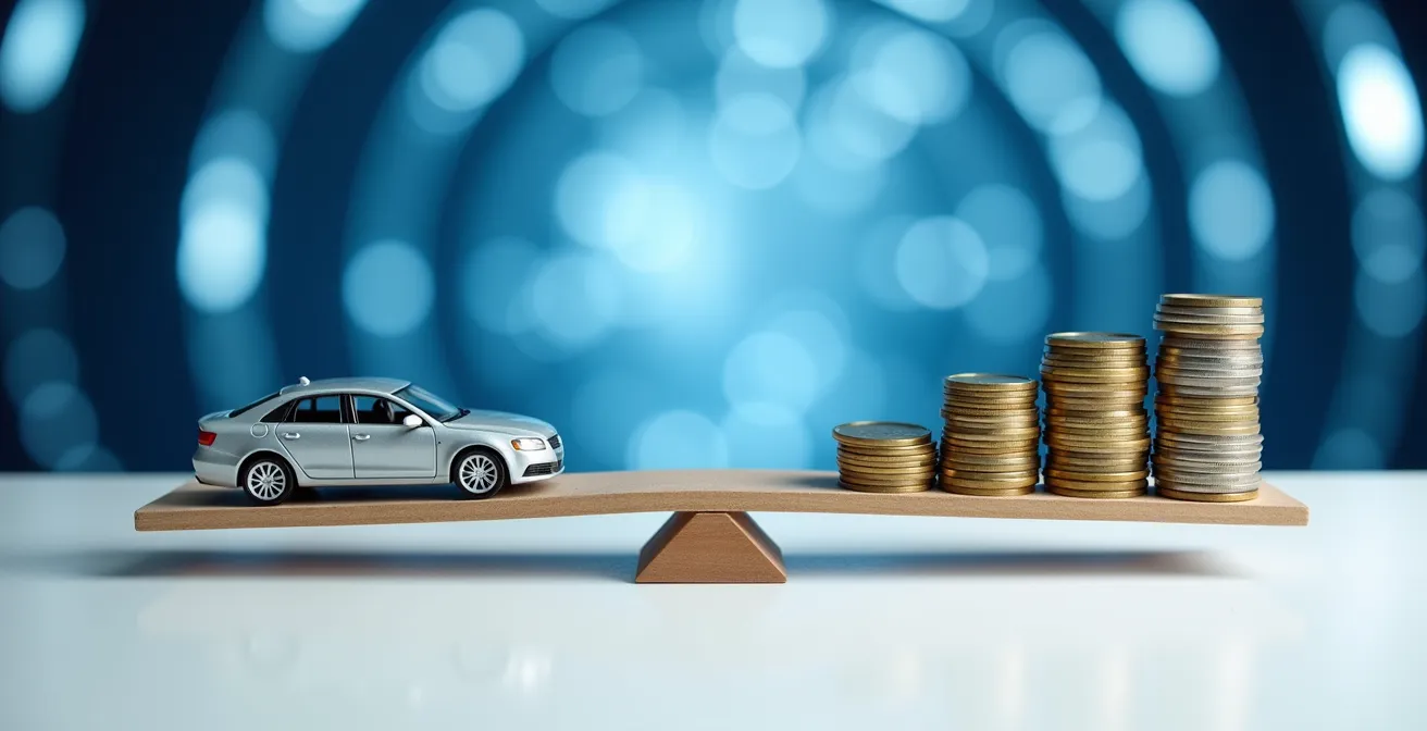 Grafische Darstellung des exponentiellen Anstiegs von Luftwiderstand und Kosten bei steigender Geschwindigkeit