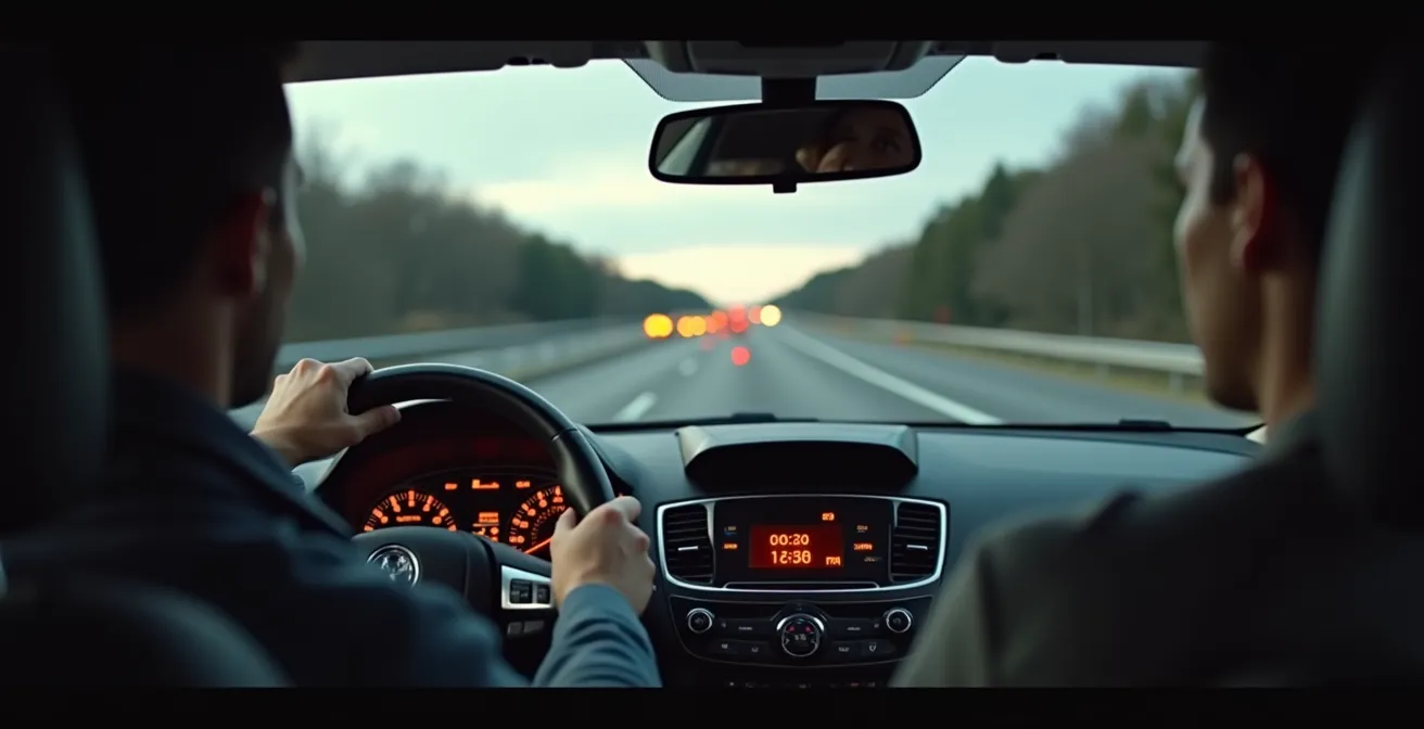 Fahrzeug bremst plötzlich auf der Autobahn mit nachfolgendem Verkehr