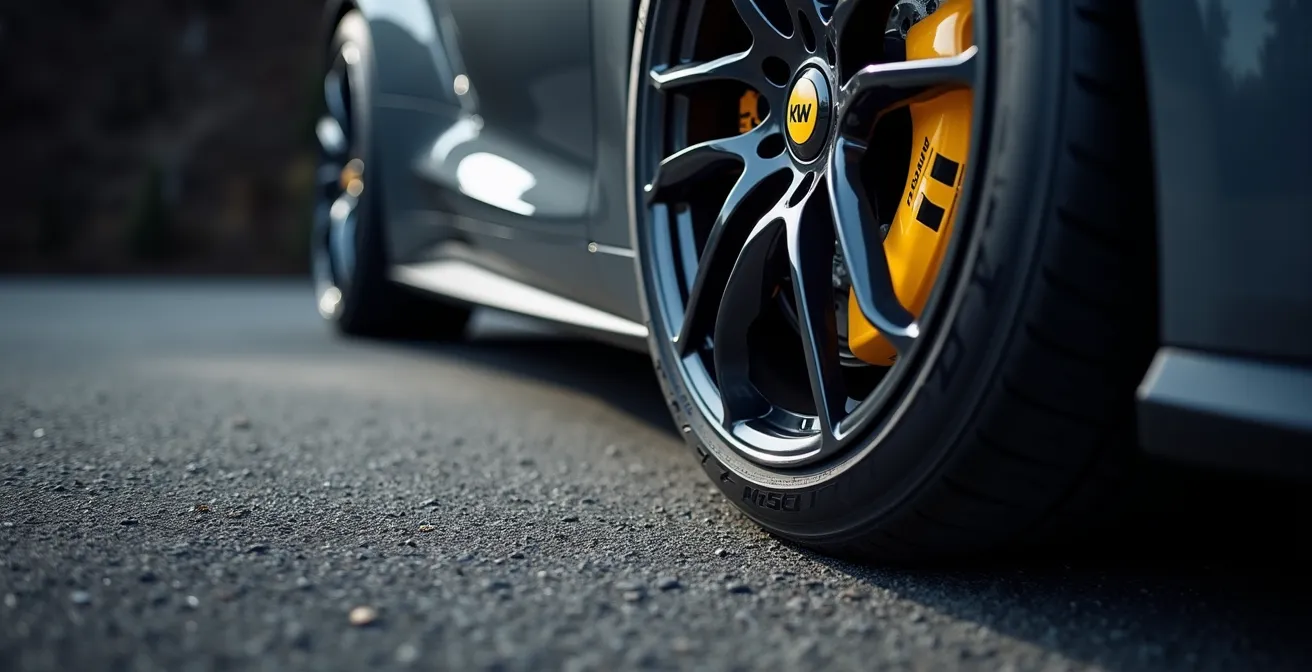 Visualisierung des Reifenkontakts bei unterschiedlichen Fahrwerkseinstellungen